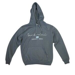 Vintage Y2K Santorini‎ Greece Travel Gray Hoodie Greek Flag Size Medium